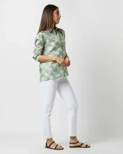 Boy Shirt In Mint Fans Silk Twill^La DoubleJ Shop