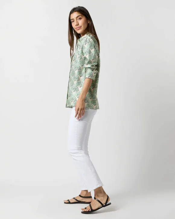 Boy Shirt In Mint Fans Silk Twill^La DoubleJ Shop