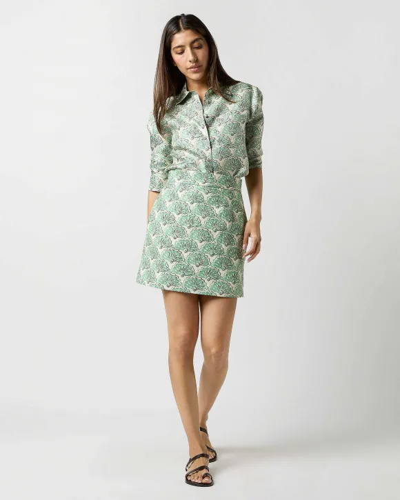 Boy Shirt In Mint Fans Silk Twill^La DoubleJ Shop