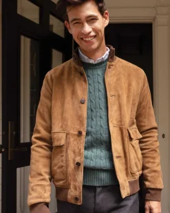 Button-Front Bomber Jacket^Sid Mashburn Cheap