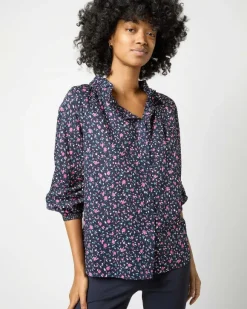 Button-Front Kamille Blouse^Ann Mashburn Store