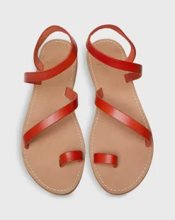 Diagonal Strap Sandal^Ann Mashburn New