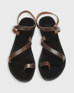 Diagonal Strap Sandal^Ann Mashburn Best