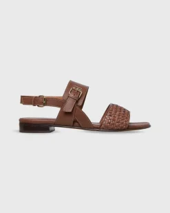 Double-Strap Woven Sandal^Ann Mashburn Best Sale