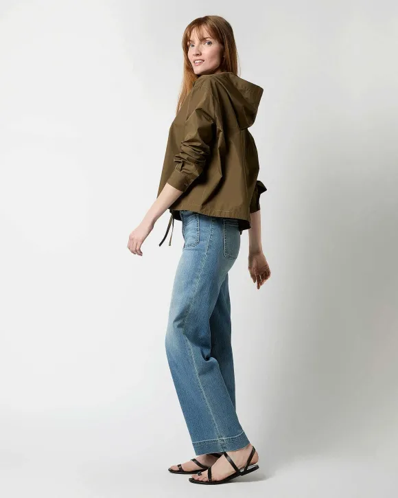 Drawstring Hooded Shirt Jacket^Aspesi New