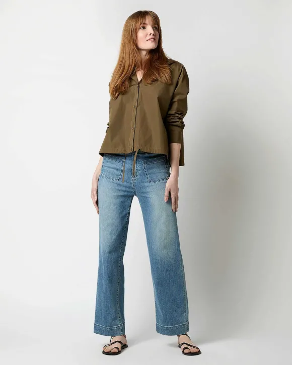 Drawstring Hooded Shirt Jacket^Aspesi New
