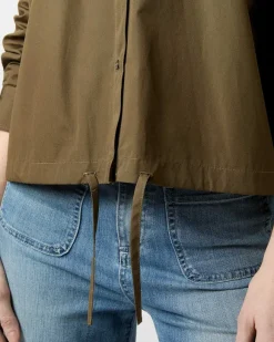 Drawstring Hooded Shirt Jacket^Aspesi New