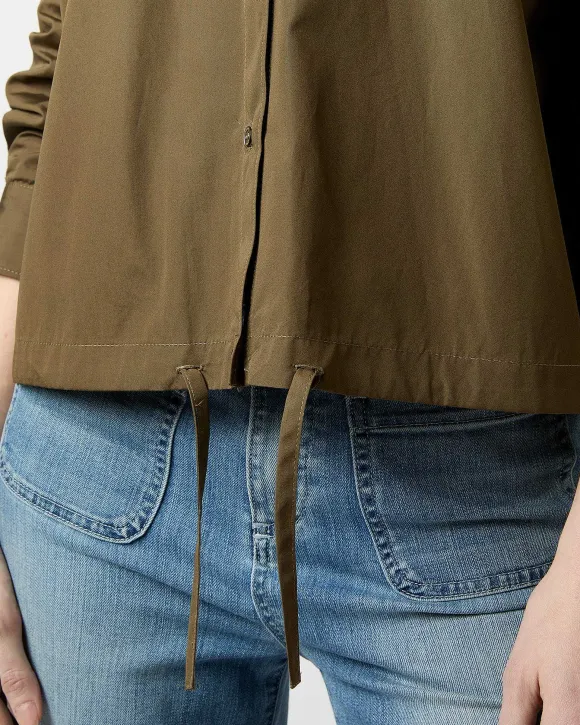 Drawstring Hooded Shirt Jacket^Aspesi New