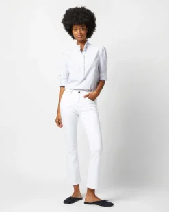 Elbow-Sleeve Frill Shirt^Ann Mashburn Clearance
