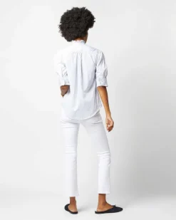 Elbow-Sleeve Frill Shirt^Ann Mashburn Clearance