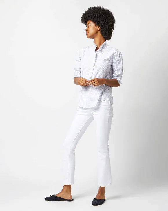 Elbow-Sleeve Frill Shirt^Ann Mashburn Clearance
