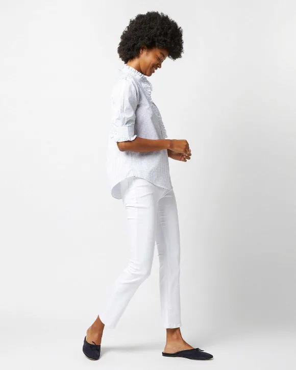 Elbow-Sleeve Frill Shirt^Ann Mashburn Clearance