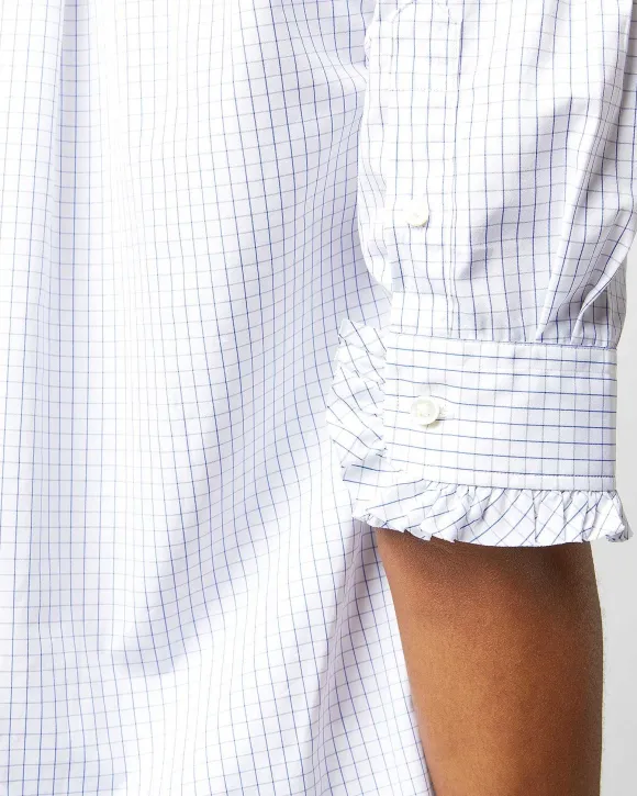 Elbow-Sleeve Frill Shirt^Ann Mashburn Clearance