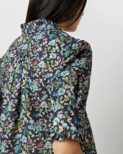 Elbow-Sleeved Frill Dress^Ann Mashburn Fashion