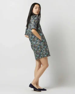 Elbow-Sleeved Frill Dress^Ann Mashburn Fashion