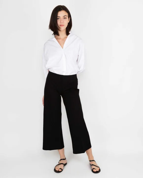 Faye Wide-Leg Cropped Pant^Ann Mashburn Cheap