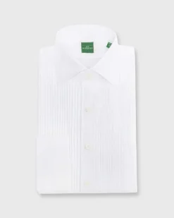 French-Cuff Pleated Bib-Front Tuxedo Shirt^Sid Mashburn Shop