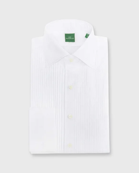 French-Cuff Pleated Bib-Front Tuxedo Shirt^Sid Mashburn Shop