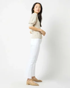 Giselle Pointelle V-Neck Sweater^Ann Mashburn New