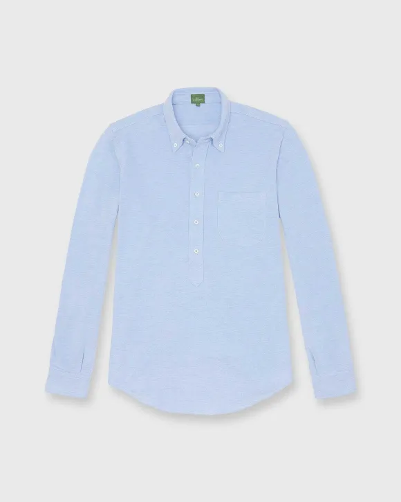 Knit Button-Down Popover Shirt^Sid Mashburn Fashion