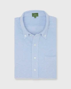 Knit Button-Down Popover Shirt^Sid Mashburn Fashion