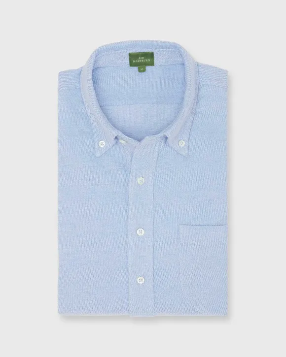 Knit Button-Down Popover Shirt^Sid Mashburn Fashion
