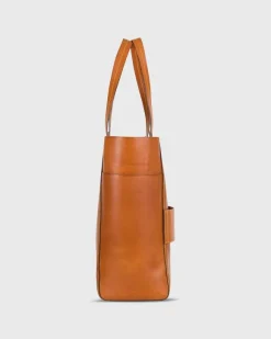 Leather Tote With Trolley Strap^Sid Mashburn Cheap
