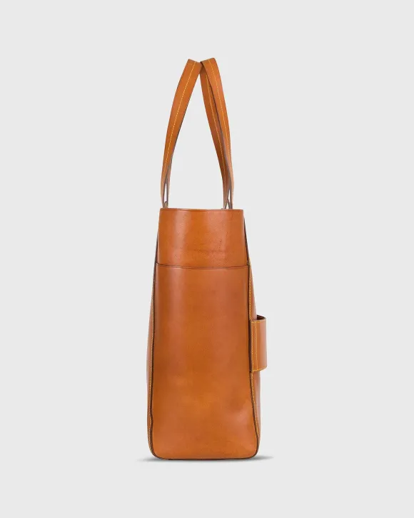 Leather Tote With Trolley Strap^Sid Mashburn Cheap