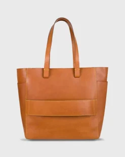 Leather Tote With Trolley Strap^Sid Mashburn Cheap