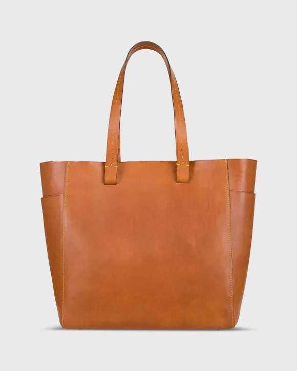 Leather Tote With Trolley Strap^Sid Mashburn Cheap
