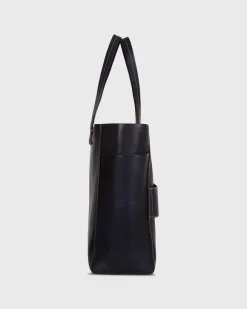 Leather Tote With Trolley Strap^Sid Mashburn Best Sale