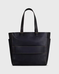Leather Tote With Trolley Strap^Sid Mashburn Best Sale