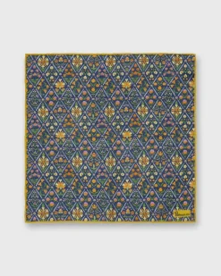 Linen Print Pocket Square^Petronius Outlet