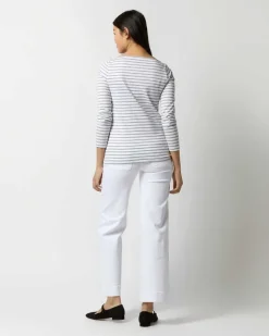 Long-Sleeved Boatneck Tee^Ann Mashburn Best Sale
