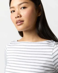 Long-Sleeved Boatneck Tee^Ann Mashburn Best Sale