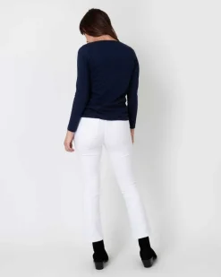 Long-Sleeved Boatneck Tee^Ann Mashburn Store