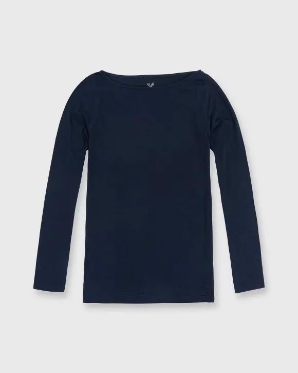 Long-Sleeved Boatneck Tee^Ann Mashburn Store