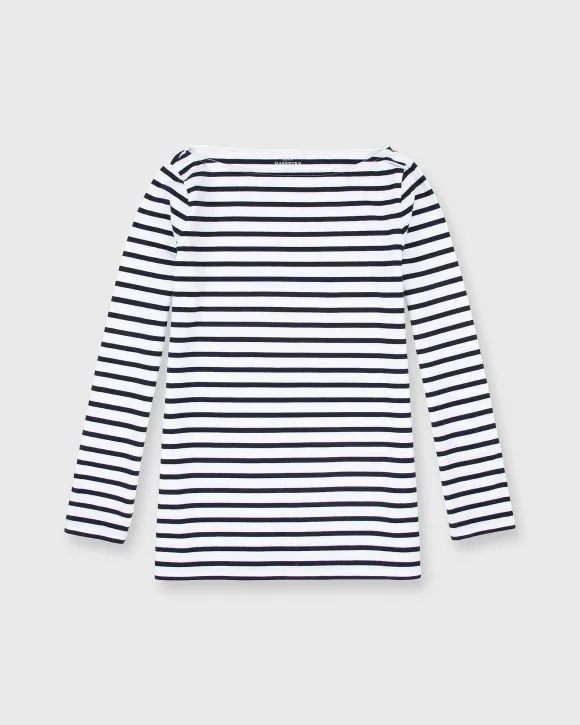 Long-Sleeved Boatneck Tee^Ann Mashburn Clearance