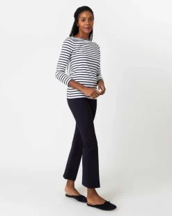 Long-Sleeved Boatneck Tee^Ann Mashburn Clearance