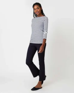 Long-Sleeved Boatneck Tee^Ann Mashburn Clearance