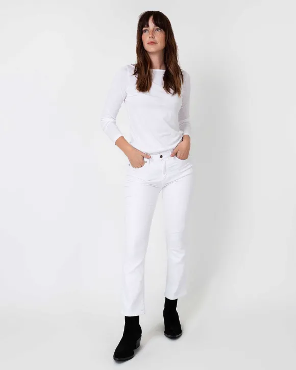 Long-Sleeved Boatneck Tee^Ann Mashburn Discount
