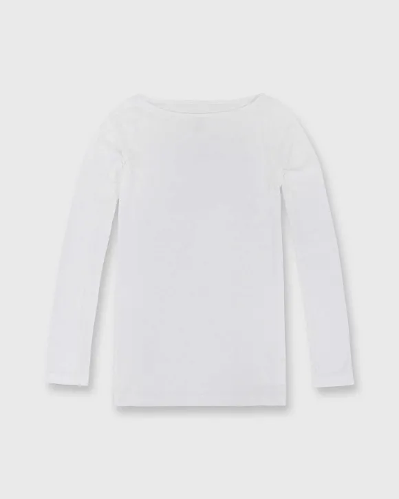 Long-Sleeved Boatneck Tee^Ann Mashburn Discount