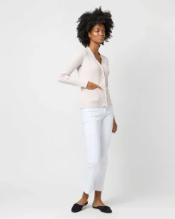 Nia Long-Sleeved Ribbed Cardigan^Ann Mashburn Shop