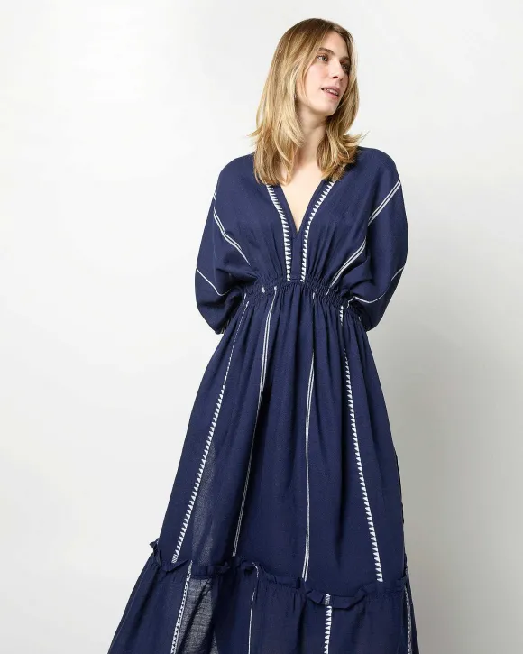 Nunu Plunge Neck Dress^lemlem Clearance