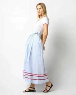 Pleated Wrap Midi Skirt^Ann Mashburn Shop