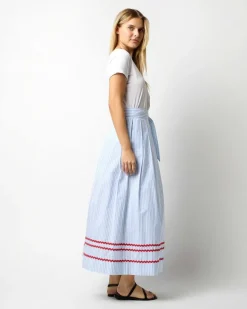 Pleated Wrap Midi Skirt^Ann Mashburn Shop