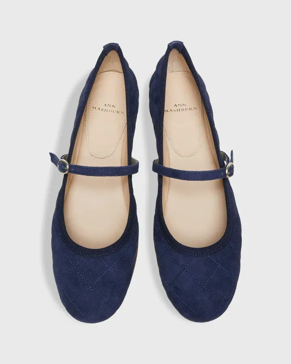 Quilted Mary Jane Ballet Flat^Ann Mashburn Cheap
