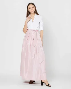 Reversible Pleated Wrap Skirt^Ann Mashburn Cheap