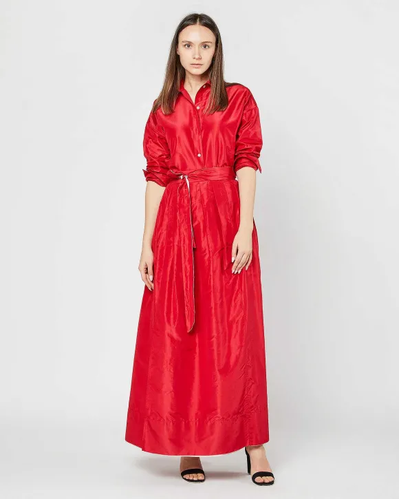 Reversible Pleated Wrap Skirt^Ann Mashburn Cheap