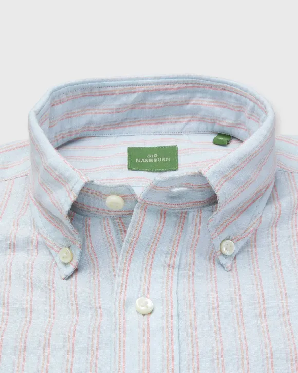 Short-Sleeved Button-Down Popover Sport Shirt^Sid Mashburn New